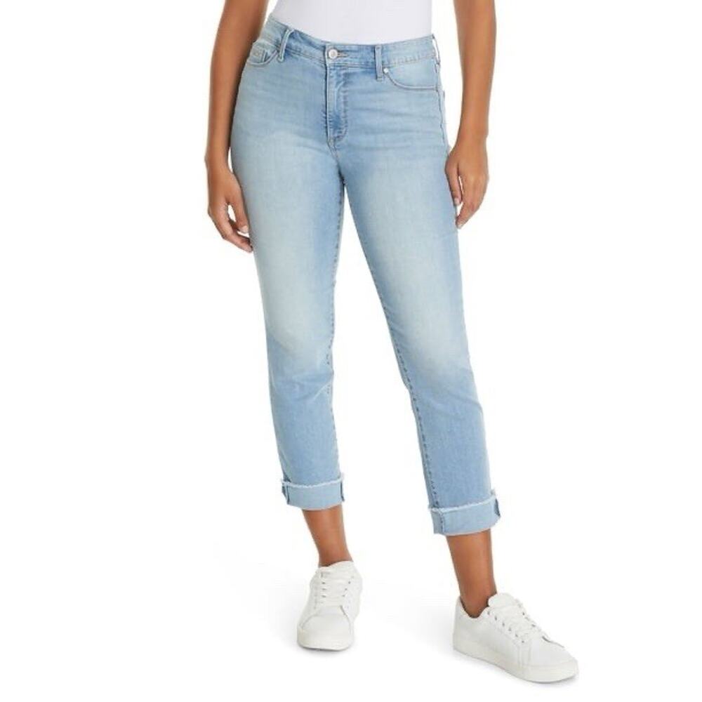 Nine West Women's Gramercy Slim Fit Cropped Stretch Denim Jean (Light Wash, 6)
